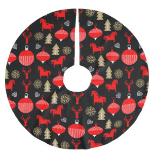 Saia Para Árvore De Natal De Poliéster Decoração de Natal do Scandi