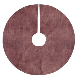 Saia Para Árvore De Natal De Poliéster Deep Red Faux Linen (aparência de linho)