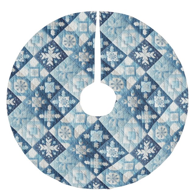 Saia Para Árvore De Natal De Poliéster Design de Natal Inclinado (Frente)