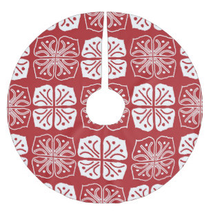 Saia Para Árvore De Natal De Poliéster Design indonésio Batik Kawung Gurda