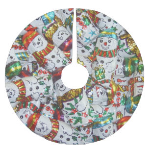 Saia Para Árvore De Natal De Poliéster Doce saia da árvore dos Snowmen