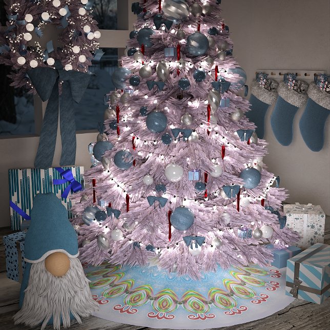 Saia Para Árvore De Natal De Poliéster Doces de Natal (Criador carregado)