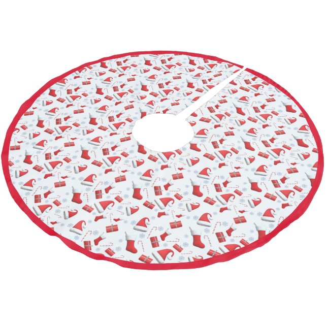 Saia Para Árvore De Natal De Poliéster Doces, presentes e Natal (Inclinado)