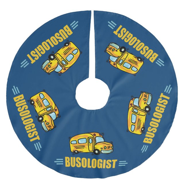 Saia Para Árvore De Natal De Poliéster Driver de barramento engraçado (Frente)