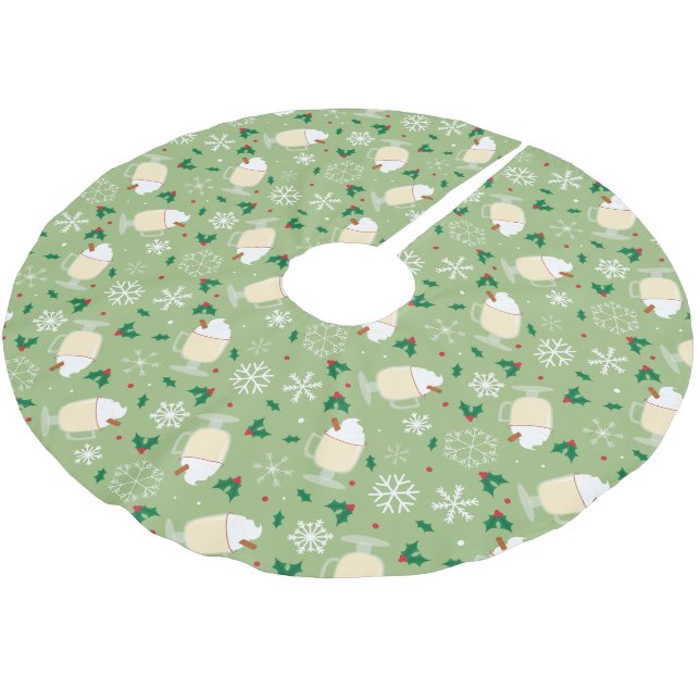 Saia Para Árvore De Natal De Poliéster Eggnog Pattern (Inclinado)