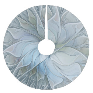 Saia Para Árvore De Natal De Poliéster Elegante Beleza Arte Fractal Abstrata Moderna Flor