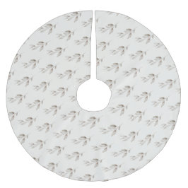 Saia Para Árvore De Natal De Poliéster Elegante Boho Wildflower Greenerase Folhas