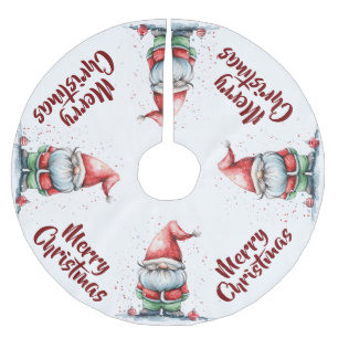 Saia Para Árvore De Natal De Poliéster Elf Gnomo