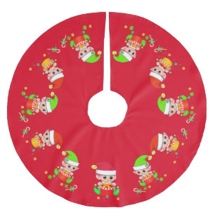 Saia Para Árvore De Natal De Poliéster Elfos de cordas, pequenos Papais noeis de ajuda em