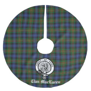 Saia Para Árvore De Natal De Poliéster Emblema do Clã MacLaren e Tartan Personalizáveis