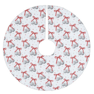 Saia Para Árvore De Natal De Poliéster Enfeites de Bola de Disco de Prata de Natal com La