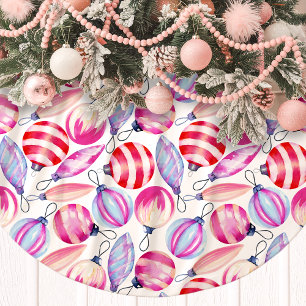 Saia Para Árvore De Natal De Poliéster Enfeites Festivos de Aquarela Natal