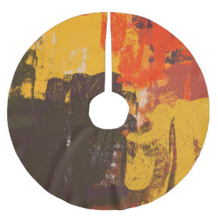 Saia Para Árvore De Natal De Poliéster Esboço artístico criativo, textura colorida.