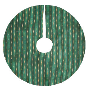 SAIA PARA ÁRVORE DE NATAL DE POLIÉSTER ESCADAS DE FAIXAS DE NATAL VERDE E DOURADO