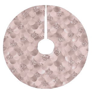 Saia Para Árvore De Natal De Poliéster Escala de Sereia Posh   Dusty Terracotta Peach She