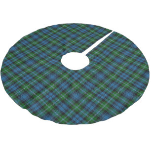 Saia Para Árvore De Natal De Poliéster Escocês Clã Lyon Blue Tartan