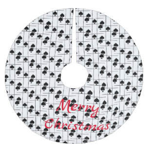 Saia Para Árvore De Natal De Poliéster Espadas Pretas Tic Tac Toque Thunder_Cove