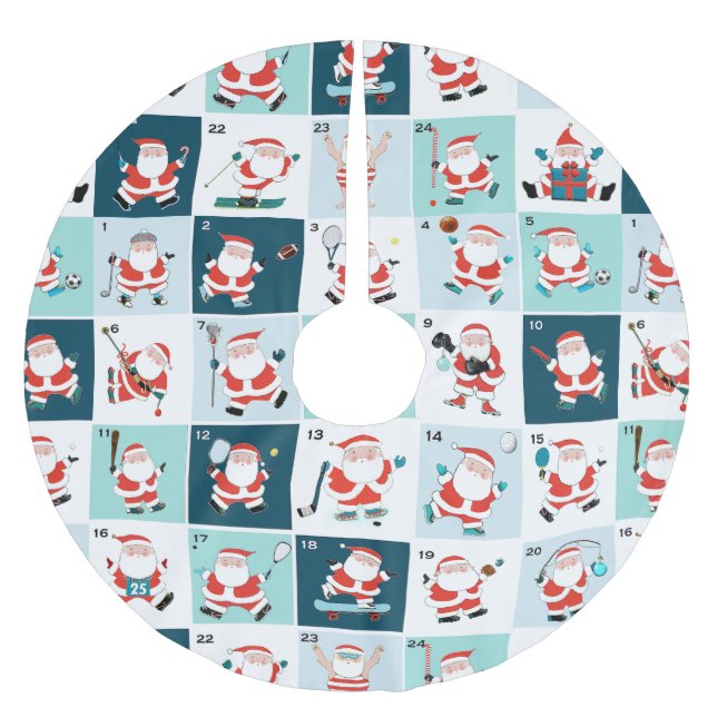 Saia Para Árvore De Natal De Poliéster Esportes de Natal Pareciam Decência (Frente)