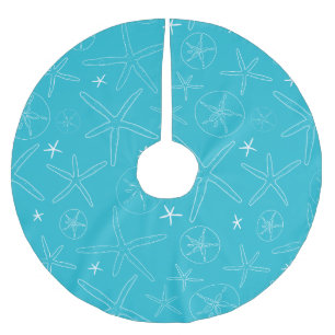 Saia Para Árvore De Natal De Poliéster Estaleiro e Árvore de Dólar Turquesa