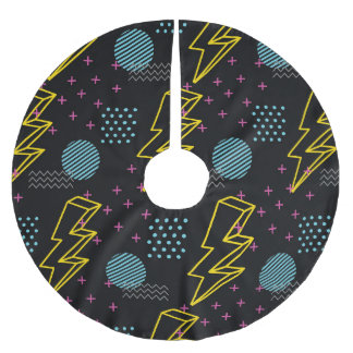 Saia Para Árvore De Natal De Poliéster Estilo da década de 90: padrão abstrato colorido