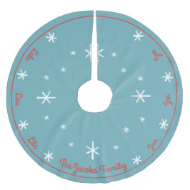 Saia Para Árvore De Natal De Poliéster Estrelas de saia de árvore de férias personalizada