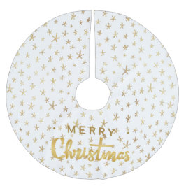 Saia Para Árvore De Natal De Poliéster Estrelas ouros, Elegante, Feliz Natal,