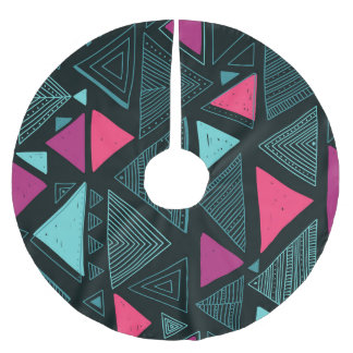 Saia Para Árvore De Natal De Poliéster Etnia Tribal Boho: Doodle Vintage.