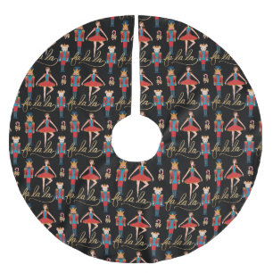 Saia Para Árvore De Natal De Poliéster Fa La Pink Nutcracker Balé de Natal Cena