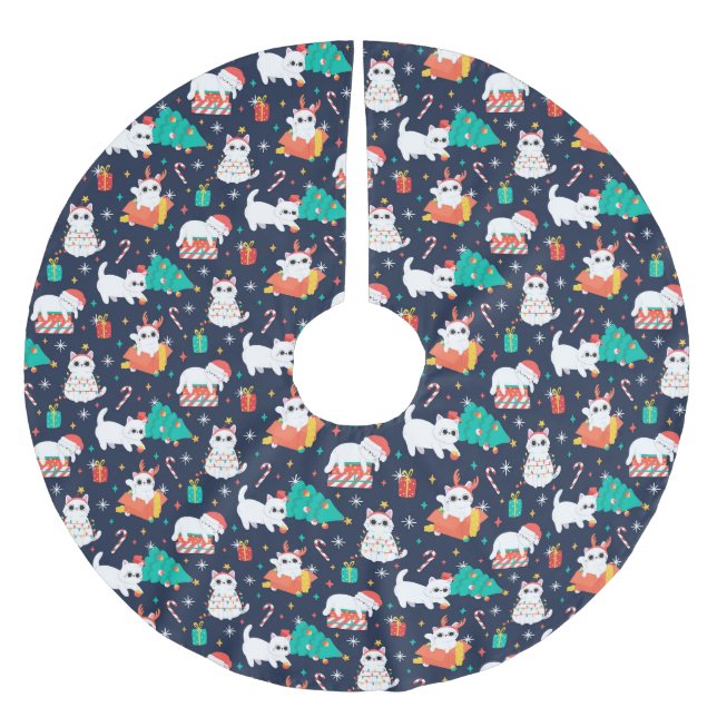 Saia Para Árvore De Natal De Poliéster Fácil/Engraçado Natal (Frente)