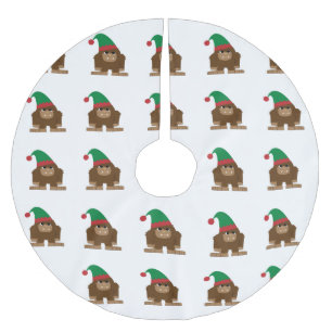 Saia Para Árvore De Natal De Poliéster Fada do Natal Sasquatch Fofo
