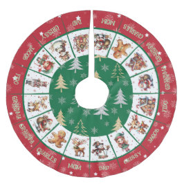 Saia Para Árvore De Natal De Poliéster Família Natal