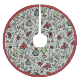 Saia Para Árvore De Natal De Poliéster Farmhouse Christmas Floral Deer Skull Antlers