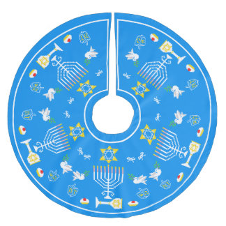 Saia Para Árvore De Natal De Poliéster Feliz Feriado Hanukkah
