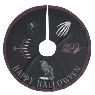 Saia Para Árvore De Natal De Poliéster Feliz Halloween Brutado Árvore de Poliéster