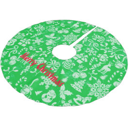 Saia Para Árvore De Natal De Poliéster Feliz Natal