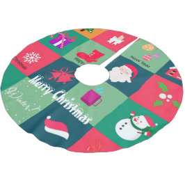 Saia Para Árvore De Natal De Poliéster Feliz Natal