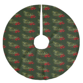 Saia Para Árvore De Natal De Poliéster Feliz Natal de Férias