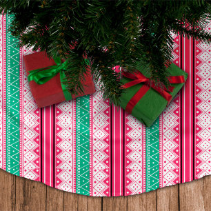 Saia Para Árvore De Natal De Poliéster Feliz Natal e Desejos Feios