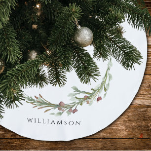 Saia Para Árvore De Natal De Poliéster Feliz Natal, Minimalista Wreath
