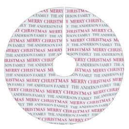 Saia Para Árvore De Natal De Poliéster Feliz Natal Personalizado Com Nome Da Família