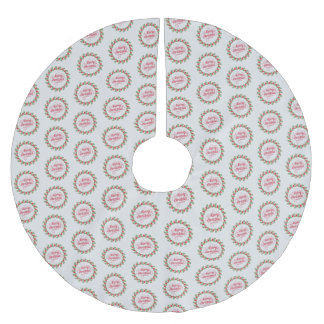 Saia Para Árvore De Natal De Poliéster Feliz Natal Wreath