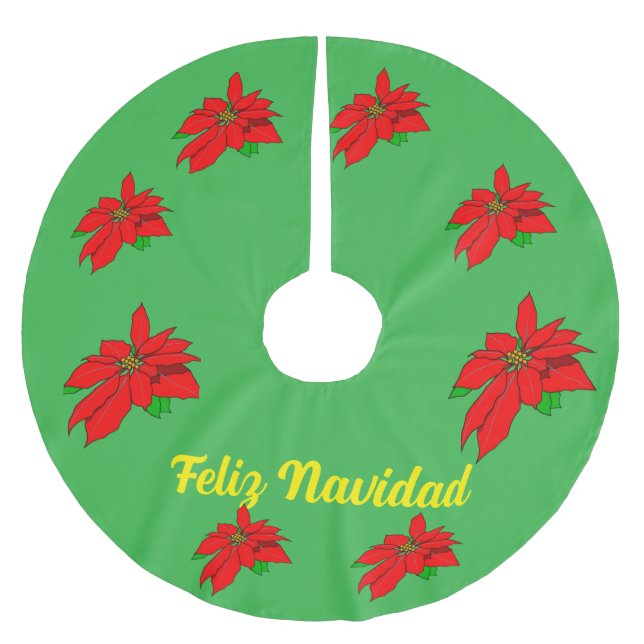 Saia Para Árvore De Natal De Poliéster Feliz Navitad - Camisa de Natal (Frente)