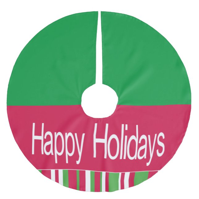 Saia Para Árvore De Natal De Poliéster Felizes Feriados da Camisa de Natal (Frente)