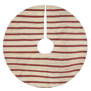 Saia Para Árvore De Natal De Poliéster Feriado do Natal da folha branca, vermelha e