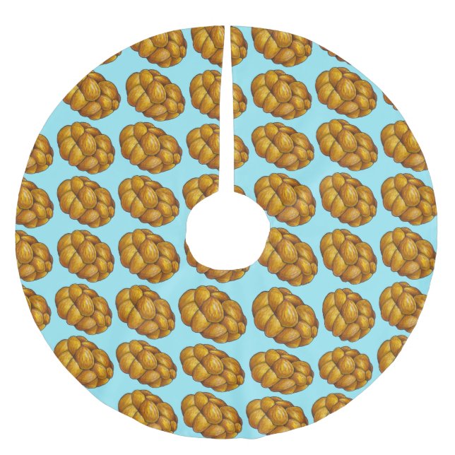 Saia Para Árvore De Natal De Poliéster Feriados Judeus Challah Bread Hanukkah Chanukah (Frente)