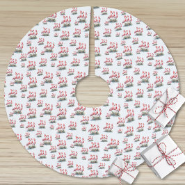 Saia Para Árvore De Natal De Poliéster Flamingo Tropical Natal