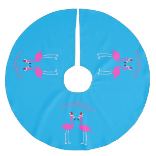Saia Para Árvore De Natal De Poliéster Flamingos Flamingo Belles