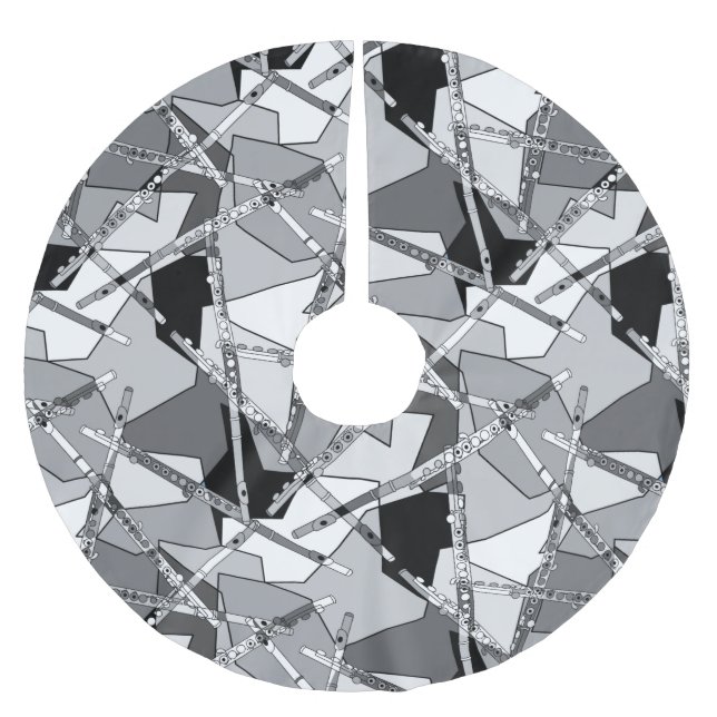 Saia Para Árvore De Natal De Poliéster Flautas Sobrepostas (Frente)