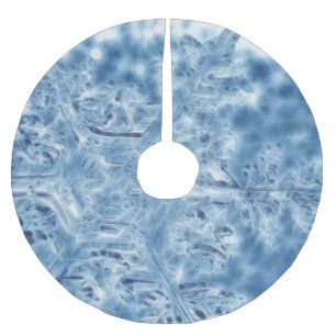 Saia Para Árvore De Natal De Poliéster Floco de neve congelado do Fractal do cristal de