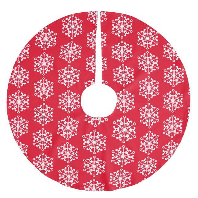 Saia Para Árvore De Natal De Poliéster Floco de neve nº 2 (Frente)